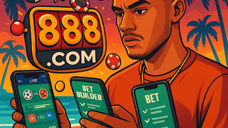 Apostador concentrado analisando as opções do Bet Builder em um celular